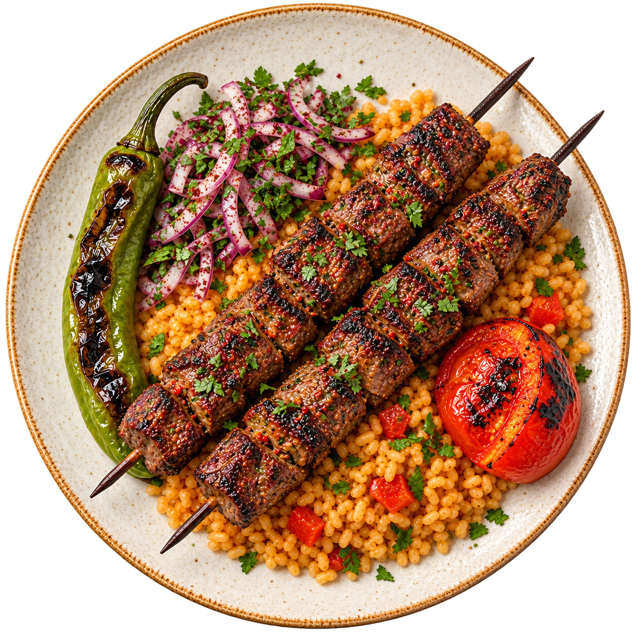 Plato de arroz con guisantes, zanahoria, pimientos y hierbas